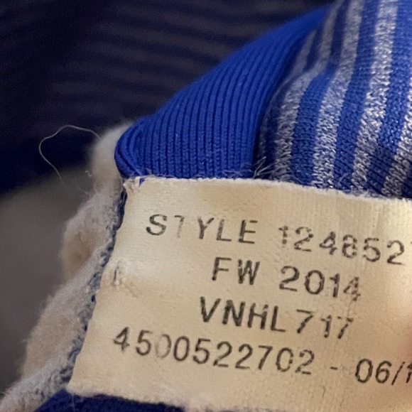 Under Armour Top Cold gear fitted long sleeve pullover thumb holes purple stripe - Picture 7 of 7